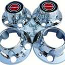 Chrome Wheel Hub Center Caps Replacement for F150 1980-1996 Truck Bronco Van 4x4 Front 4WD Wheel Drive (Includes 12 mounting Screws)