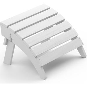 SERWALL Folding Adirondack Ottoman, White (1 pc)