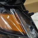 Headlights Assembly Pair for 2008 2009 2010 2011 Ford Focus S SE SES SEL Coupe/Sedan Headlamps Head Lights Replacement Left Driver and Right Passenger Side,Black Housing Amber Reflector
