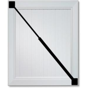 Advantage Industries Stainless Steel & Aluminum Slick Gate Brace | for Vinyl/PVC Fences | Tight Tolerances On Tubing | Extra Wall Thickness | Black