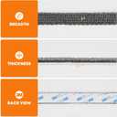 2 x Stanbroil Stove Gasket Tape, 1" Width, 1/8" Thick 72" Length Self Adhesive Flat Gasket for Stoves and Fireplaces, High Temperature Fiberglass Gasket Tape