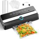 GERYON Vacuum Sealer, Automatic Food Sealer Machine for Food Vacuum Packaging w/Built-in Cutter|Starter Kit|Led Indicator Lights|Easy to Clean|Dry & Moist Food Modes| Compact Design