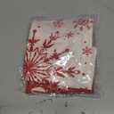 Lanpn Christmas Throw Pillow Covers 12x12 Set of 4, Merry Christmas Winter Xmas Snowflake Decorative Holiday Cushion Pillow Cases 12 x 12 for Outdoor Indoor Farmhouse Home Room Couch Decor (Red)