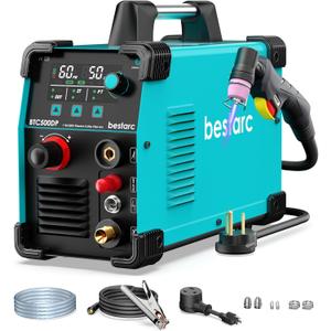 Plasma Cutter, [Pilot Arc][Large LED Display][Air Sensor]50A bestarc Plasma Cutter Machine 110/220V Dual Voltage, 1/2'' Clean Cut 3/4 Inch Max Cut, Post Flow Mesh, 2T/4T for Beginners DIY