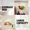 4 Pcs Acrylic Wall Mounted Storage Bins,Clear Hanging Baskets,Adhesive Cabinet Door Organizer Space-Saving,Wall-Mounted Transparent Containers for Kitchen Makeup Bathroom Pantry