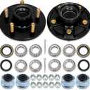 2 Sets 2000lb Trailer Axle Trailer Hub Kit 5 Bolt 4.5",Trailer Hub 5 Lug fit 1" and 1-1/16" Trailer Straight Spindle,54.5 Trailer hubs,Boat Trailer Hubs 5 Lug(Only Fit Straight Spindle)