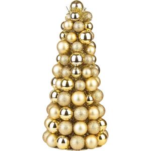 16 Inch Christmas Ball Tree Fireplace Table Decoration Home Party Decorative Ball Ornaments Xmas Tree Decors Gold