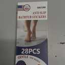 28 PCS Shower Floor Non Slip Stickers with Strong Adhesive, Invisible & Durable Anti Slip Shower Stickers with Scraper for Bath Tub, Pools and Stairs(Clear,Hexagon)