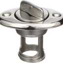 Seachoice Stainless Steel Marine Boat Garboard Drain & Plug, Polished Finish
