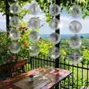 Stainless Steel Bird Deterrents for Outside Patio, Reflective 3D Bird Scare Devices Wind Spinners Outdoor Decor, Woodpecker Deterrent Bird Reflectors to Keep Pigeon Crow Away House Yard Window, Round