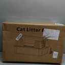 Vivifying Stainless Steel Cat Litter Box, XL Extra Large Semi-Enclosed Metal Pan with Side Entry, Scoop Included, Open Top Potty for Indoor Big Cats & Kitty, Easy to Clean & Odor Resistant (Gray)