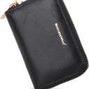 Montana West Small Credit Card Holder for Women Rfid Blocking Compact Card Organizer Multiple Card Slots With Zipper MWC-413BK