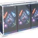 2PCS Clear Acrylic Case for 3 MTG Commander Decks, TCG Display Storage Box