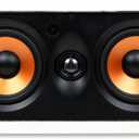 Micca M-CS Dual 5.25 Inch in-Wall Center Channel Speaker for Home Theater, Whole House Audio, 5.25" Woofers, 1" Tweeter, Paintable