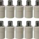 XFITTING CPVC to Pex Adapter, 3/4 inch Pex x 3/4 inch CPVC Coupling, Transition Coupling, Barb Crimp Version, Pack of 10, 75" x .75"
