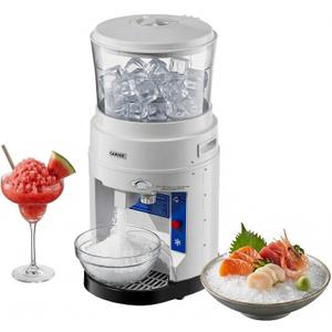 Commercial Shaved Crusher Ice Machine, 1200LB/H Snow Cone Machine with 25L Storage Box, Ice Texture Control, 650W 500RPM Electric Snow Cone Maker for Home, Bars, Cafes, Parties, White