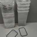 PRAKI Airtight Food Storage Containers Set with Lids - 24 PCS, BPA Free Kitchen and Pantry Organization, Plastic Leak-proof Canisters for Cereal Flour & Sugar - Labels & Marker (Black)