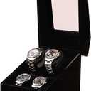 Watch Winders for Automatic Watches, Automatic Watch Winder Box, 2 Watch Winder with Holder, Quiet Motor and 4 Storage Case for Man/Woman's Watches (Black)