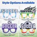 3 x 2026 World Cup Soccer Themed Decorative Glasses,Football Party Decorations And Party Favors Photo Props,Soccer Party Supplies