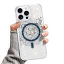 PERRKLD for iPhone 15 Pro Max Magnetic Clear Case, Compatible with MagSafe