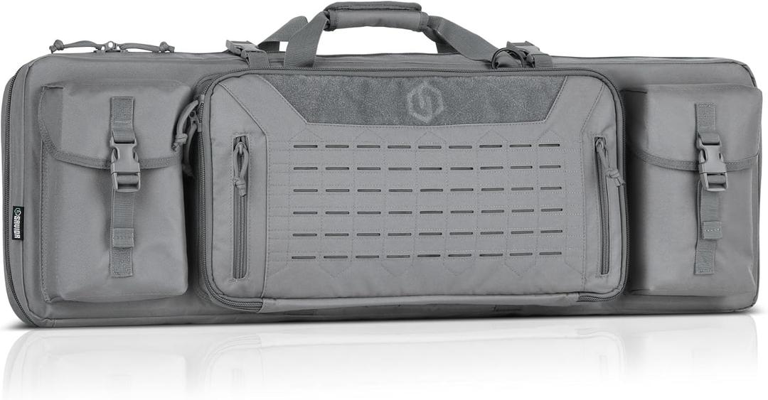 Savior Equipment Urban Warfare Tactical Double Long Gun Bag Case Backpack w/Pistol Handgun, 36" x 12" Double Rifle Case