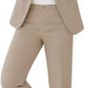 Kubsid Pant Suits for Women Dressy 2026 Business Blazer and Elastic High Waist Straight Leg Pants Work 2 Piece Outfits Medium