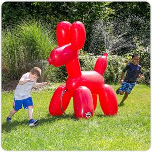 Giant Inflatable Balloon Dog Sprinkler, Fun Summer Backyard Water Game & Splash Toy for Kids, 6 Feet Tall