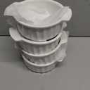 12 oz Ramekins with Handles, French Onion Soup Bowls Oven Safe, Small Baking Dishes Mini Casseroles Dish, Set of 4