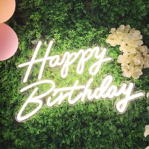 Happy Birthday Neon Sign, 22.4"x13.8" Happy Birthday Sign for Birthday Party Decor, Happy Birthday Light Up Led Signs for Backdrop, Neon Birthday Sign for Any Ages Bday Celebration, Warm White DIVATLA, 22.5x13.8 Inch