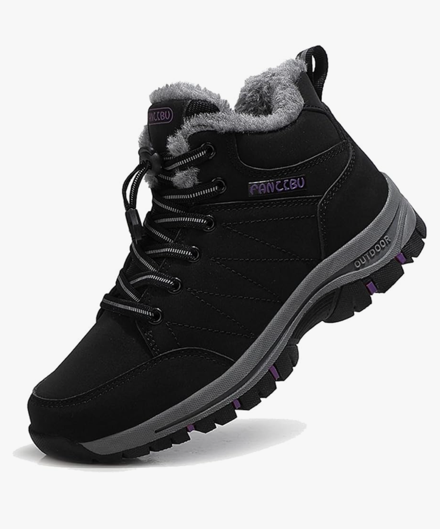 Moodeng Women's Winter Snow Boots Outdoor Hiking Boots Warm Waterproof Ankle Booties for Walking and Anti-Slip, size 38