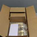 Goldenwarm Gold Door Handles Interior Privacy, Brushed Gold Door Handles, Square Door Levers Interior for Bathroom Bedroom (6 Pack)