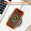 Casetego for iPhone 16 Pro Max Case,Three Layer Heavy Duty Sturdy Shockproof Protection Full Rugged Hard PC+Soft TPU Bumper Protective Girls Case for Apple iPhone 16 Pro Max 6.9 inch,Orange/Gold