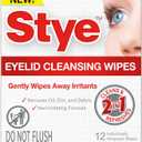Stye Cleansing Eyelid Wipes – Individually Wrapped Face Wipes Gently Remove Oil, Dirt & Other Contaminants, 12 Count