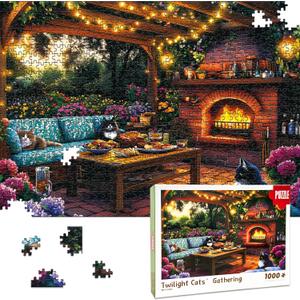 Jigsaw Puzzles for Adults 1000 Pieces GIVEITALL Adult Puzzle Landscape Puzzles for Kids Flower and Cat Puzzle Christmas, Birthdays, Gifts, Decorative Paintings, Artworks