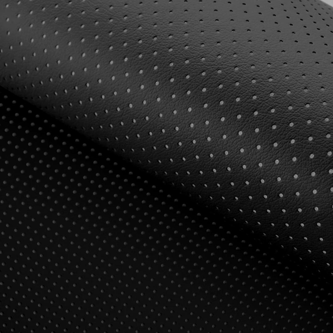Leather Repair Patch, Breathable Perforated Strong Sticky Self Adhesive Repair Patch, DIY Leather Patches for Couches, Furniture, Sofa, Car, Chair (Black 17x60inch)