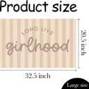 Long Live Girlhood Banner, Playroom Banner, Canvas Wall Hanging Flag Decor for Nursery Playroom Toddler Room, Girl Kids Room Decor Pink