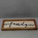 Farmlyn Creek Wooden Family Sign 17" x 6", Rustic Hanging Farmhouse Wall Decor for Home