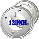 2 Pack Lazy Susan Hardware 12 Inch, Circle Lazy Susan Base 5/16 Inch, Heavy Duty Swivel Plate Hardware for Serving Trays Book Racks Craft Table Shelves Dollhouse, Zinc Plated Lazy Turntable