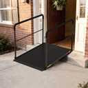 3FT Portable Wheelchair Ramp with Handrails, Black Seamless Aluminum Handicap Ramp,Threshold Ramp for Doorways, Wheel Chair Ramp for Home Steps 800 Lbs Capacity