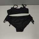 Daci Bikini Sets for Women - Two Piece Scoop Neck Swimsuit Full Coverage Bathing Suit 2026 (Small, Black)