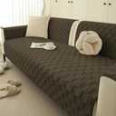 Foxdecor Couch Covers for 3 Cushion Couch Sofa Pet Friendly, Funny Fuzzy Pet Couch Covers, Anti Slip Sofa Covers Dog Cover for Couch Protector. (Coffee, 30x82 inch)