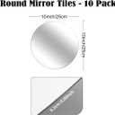 10 Pack Round Mirror Centerpieces for Tables Decorations, 10" Acrylic Circle Mirror Centerpieces Mirror Tray Candle Plate Centerpiece for Wedding Table Decorations Wall Decor (Round, 10inch)