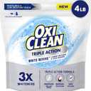 OxiClean Triple Action White Revive Laundry Whitener and Stain Remover Powder, Use with Detergent, Whitens and Brightens Clothes, Removes Tough Stains, Color Safe, Chlorine Free, 4 lbs (64 Ounce (Pack of 1))
