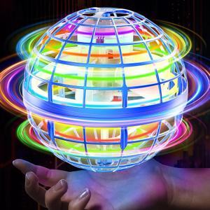 Flying Orb Ball 2025 Boomerang Hover Ball Galatic Fidget Spinner Mini Drone Cool Toys Birthday Gift Ideas for 6 7 8 9 10+ Year Old Boys Girls Teens Indoor Outdoor (Blue) 