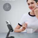 Lamicall Cell Phone Stand for Desk - [Height Adjustable] Foldable Mobile Phone Holder, Portable Stand for iPhone 17 16 15 14 13 12 11 Pro Max Plus Air, Galaxy S25, Office Gift Mothers Day Accessories