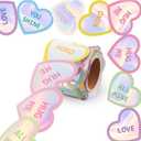 Fuutreo 32.8 ft Valentine Heart Bulletin Board Borders Conversation Heart Bulletin Border Decoration Office Scalloped Trim for School Fiesta Valentine Wedding Party Classroom Decoration (Multicolor)