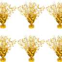 6 Pack Metallic Foil Spary Centerpieces for Tables, Gold Centerpieces for Tables Decorations, Star Brust Table Centerpieces for Birthday Graduation Wedding Baby Shower Party