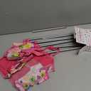 Toy Baby Doll Crib for 18'' Dolls, Cute Pink Heart Designed Baby Doll Bed with Carry Bag, Toy Crib Doll Furniture for 3 Years+ Girls