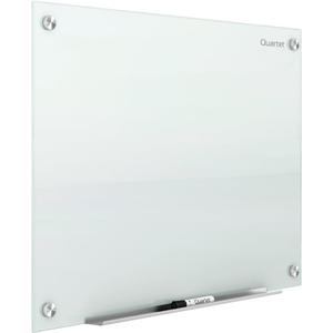 Quartet Whiteboard, Glass Dry Erase Board, Magnetic, 6' x 4', Infinity Frameless Mounting, White Surface, Accessory Tray, 1 Dry Erase Marker and 2 Glass Board Magnets (G7248W)