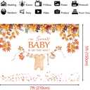 7x5ft Fall Baby Shower Backdrop A Sweet Baby is On The Way Photography Background Newborn Kids Maple Leaf Baby Shower Party Decorations Autumn Leaves Banner Supplies Photo Booth Props